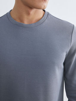 Bisiklet Yaka Erkek Sweatshirt