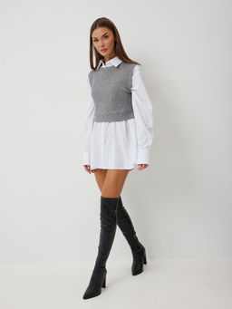 Костюм VN fashion 1030 серый, белый