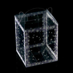 Цена за 5 шт. Складная коробка из PVC 12 x 12 x 15 см Зимушка - UPAK LAND фото 5