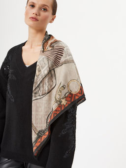 Платок жен. шерсть+шелк 110х110 JG43-8529-16