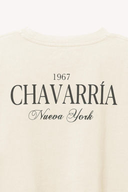 CAMISETA OVERSIZE FIT ESTAMPADO WILLY CHAVARRIA X ZARA / Blanco roto фото 3