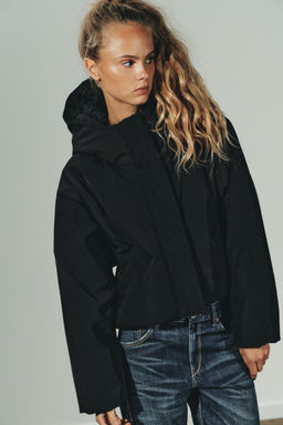 WATER-REPELLENT WINDPROOF QUILTED JACKET WITH FAUX FUR HOOD - Zara фото 4