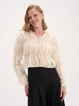 Блуза плиссированная "Жемчуг" женская