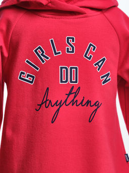 Платье с капюшоном для малышей UD 6718 красный - Mini maxi фото 5