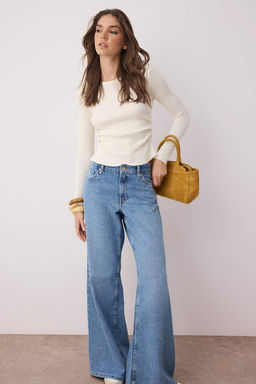 Kemik Merserize Gorunumlu Premium Iplik/Ozel Iplik Drape/Buzgu Detayl? Triko Kazak TWOAW26KZ00041 - Trendyolmilla фото 2