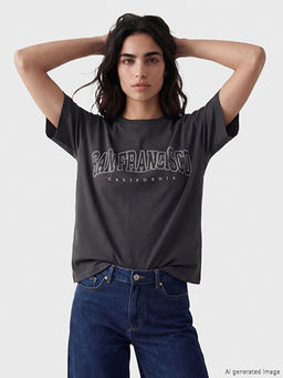 Футболка San Francisco с принтом женская oversize