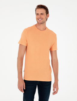 Turuncu Slim Fit Basic Ti__rt