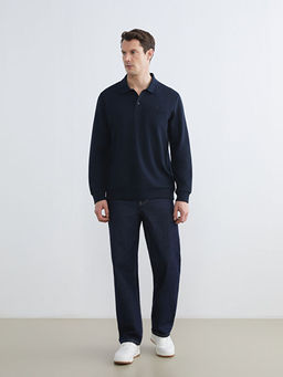 Polo Yaka Erkek Sweatshirt