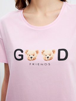 Ay? Teddy Bask?l? Kad?n ?ortlu Pijama Tak?m?