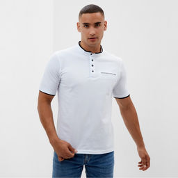 Футболка поло мужская MINAKU REGULAR FIT: белая, р-р 42