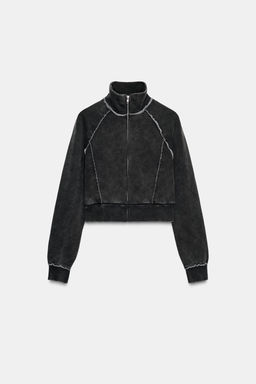 SHORT SWEATSHIRT WITH SEAMS - Zara фото 4