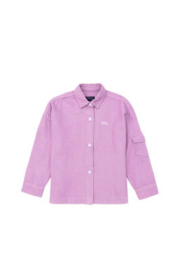 Сиреневая джинсовая рубашка для девочки - U.s. polo assn фото 4