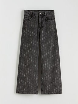 Wideleg Ta?l? K?z ?ocuk Jean Pantolon