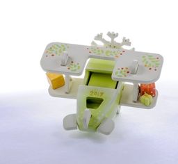 Деревянная елочная игрушка: Самолет Биплан 90YY61-504 - Idh фото 3