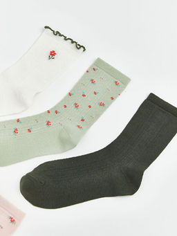 ?i?ekli Kad?n Soket ?orap 5li