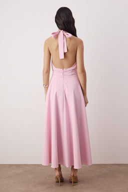 Siyah Dekolteli Boyundan Baglamal? Poplin Astarl? Dokuma Elbise TWOSS25EL00890 - Trendyolmilla фото 17