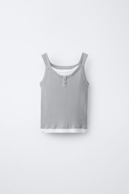 CAMISETA DOBLE RIB / Gris