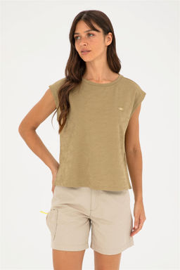 U. S. Polo Assn / Женская футболка цвета хаки
