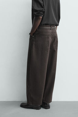 JEANS WIDE FIT / Marr?n - Zara фото 12
