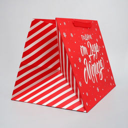Пакет подарочный с широким дном Подарок от Деда Мороза, 35 29 28 см - Дарите счастье фото 4