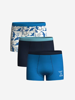 Bask?l? Erkek ?ocuk Boxer 3l?