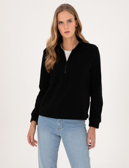 Siyah Comfort Fit Sweatshirt - Pierre cardin фото 3