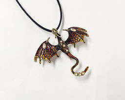 Брошь-кулон Летающий Дракон
