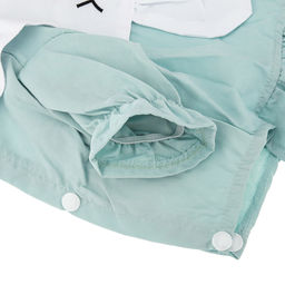 Пэт тойс (Pet toys) Одежда для собаки Платье Зайка с принтом, с вышивкой, на кнопках р-р M, длина спинки 30см/обхват груди 40см/обхват шеи 30см, цвет-мятный, 100% полиэстер (Китай) - Домашняя мода фото 8