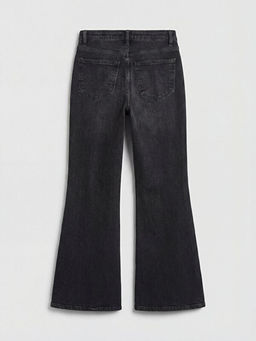 Y?ksek Bel Flare Kad?n Jean Pantolon