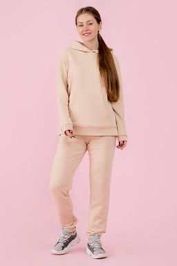 Брюки трикотажные хлопковые бежевые - Odis фото 2