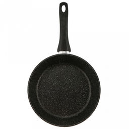 Сковорода с тефлоновым покрытием д24см "СмоРодина", h5,3см, s0,36-0,4см, ручка из термостойкого пластика (Россия) Подходит для всех видов плит, включая индукционную.