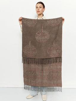 в составе ШЕРСТЬ и КАШЕМИР Большой, мягкий, теплый  двусторонний палантин. - Tantino фото 2