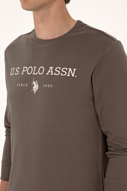 Erkek Vizon Basic Sweatshirt Sepette S_rpriz _ndirim - U.s. polo assn фото 7