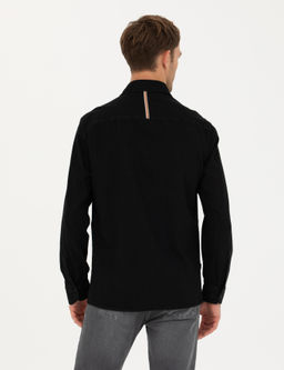 Siyah Regular Fit Uzun Kollu G_mlek