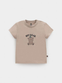 КР 302775/темно-бежевый к648 фуфайка (футболка) д/мал яс