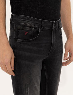 Siyah Slim Fit Jean Pantolon