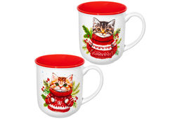 Набор 2 кружек 400 мл 12*9*10 см Зимние котята, фарфор - Elan gallery фото 4