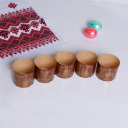 Цена за 20 шт. Форма для кулича бумажная Деко-про «Собор золотой», 70×60 мм, МИКС