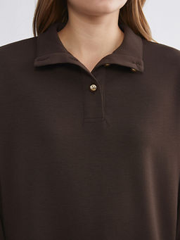 Dik Yaka Kad?n Sweatshirt