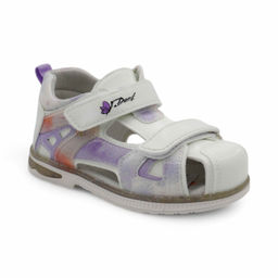 Сандалии детские В566-18 бело фиолетовые