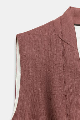 CHALECO CON LINO SET / MARSALA - Zara фото 8