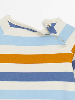 Bisiklet Yaka Renk Bloklu Erkek Bebek Tulum - Waikiki фото 3