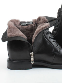 04-M3-1492 BLACK Ботинки зимние женские (натуральная кожа, натуральный мех) - Фабричный китай фото 16