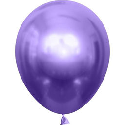 Воздушные шары латексные 12", хром, 50 шт., сиреневые