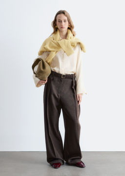 Pantalones de lana con pliegues marcados - H&m фото 2