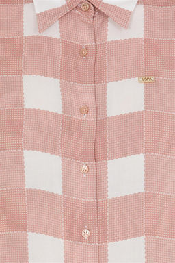 Женская пудровая рубашка с длинным рукавом Неожиданная скидка в корзине - U.s. polo assn фото 6