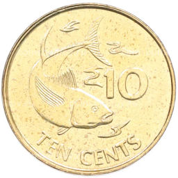 Монета 10 центов 2012 года Сейшелы