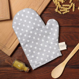 Варежка-прихватка Этель Звёзды 20х28 см, 80% хл, 20% пэ, сатин 110 г/м2