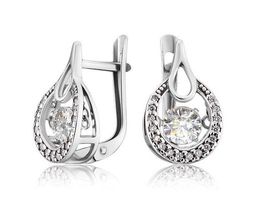 Серьги из серебра куб.циркон., А-2125260/9