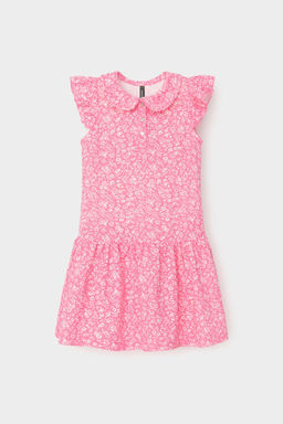 Crockid _ КР 5928-1/неоновый розовый,цветочки к555 платье для дев  фото 2